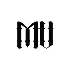 MV monogram logo design letter text name symbol monochrome logotype alphabet character simple logo
