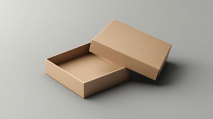Elegant, minimalist kraft cardboard box.