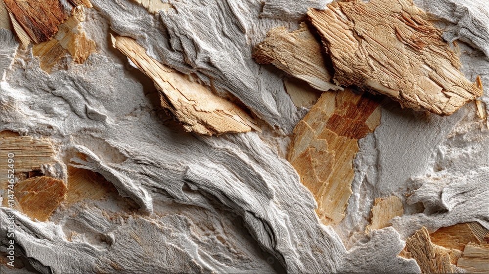 Aufkleber particle pressed wood panel osb oriented strand board texture background in light white cream grey color.stock image