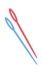 Large eye plastic needles pair