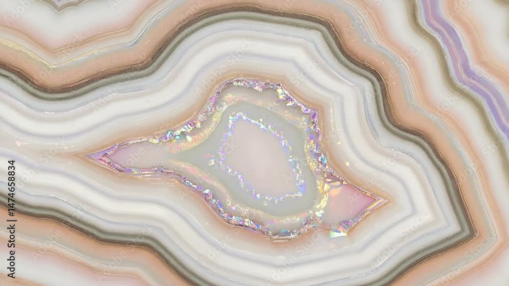 Poster close-up view of intricate agate stone pattern.