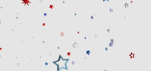 Celebrate with this festive image of red, white, and blue stars on a white background. Perfect for holidays!