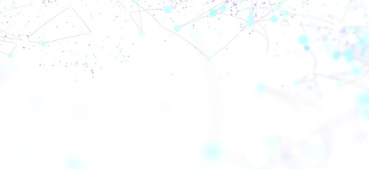 Abstract background image featuring a network of light blue dots and lines on a white background. Perfect for technology, science, or connectivity concepts