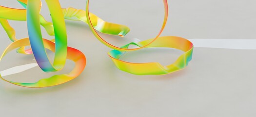 Vibrant, colorful ribbons create a dynamic, abstract design. Perfect for backgrounds and modern...