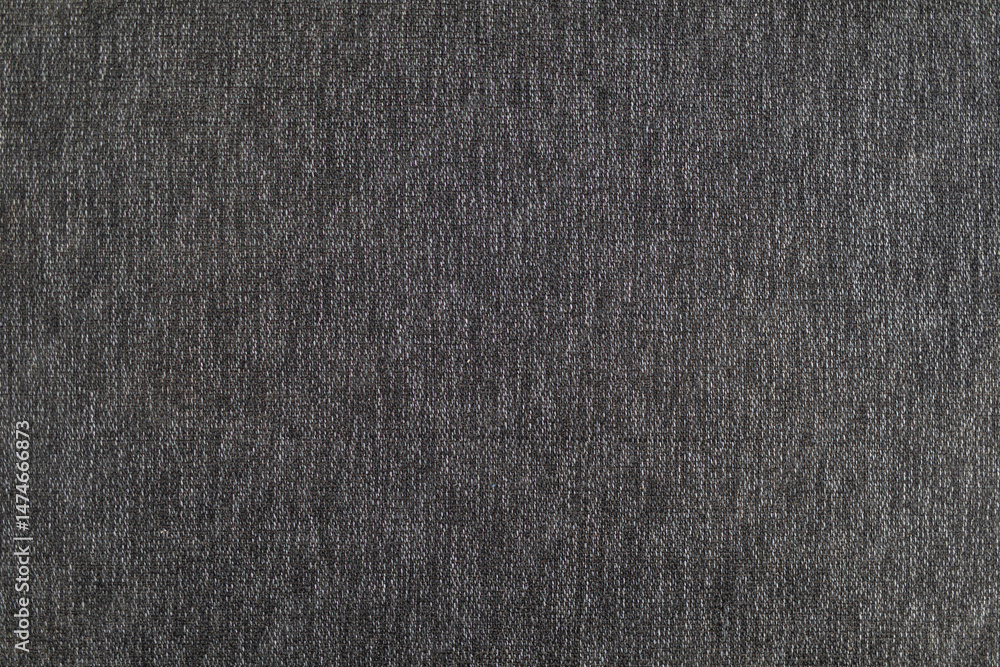 Poster high-resolution image of dark gray textured fabric. perfect for backgrounds or textile designs.