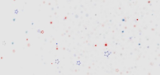 Festive backdrop with scattered stars in red, white, and blue. Perfect for Independence Day or patriotic designs.