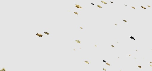 Abstract background with gold and black stars falling. Perfect for festive designs.