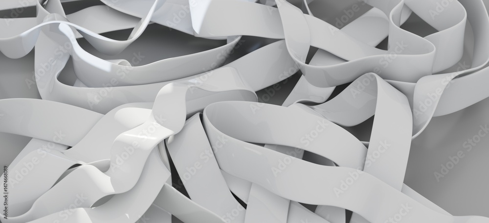 Poster modern, clean background image of white fabric, ideal for websites and design projects.