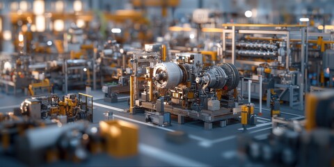 Fototapeta premium Smart factory technologies transforming production through digital automation 