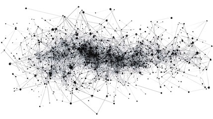 Abstract network illustration of interconnected nodes and lines