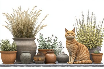 illustration cat background