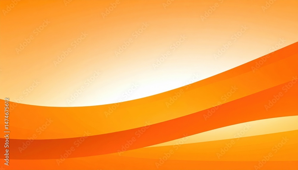 Poster dynamic abstract wave patterns in orange gradient digital art creative background vibrant environmen