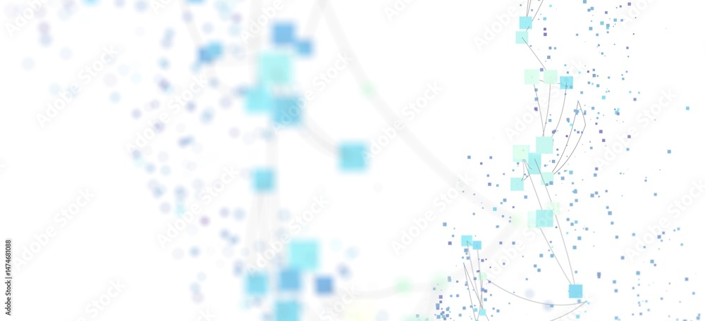 Fototapete Abstract background image depicting a network connection with flowing data. Ideal for technology, digital, and communication concepts.