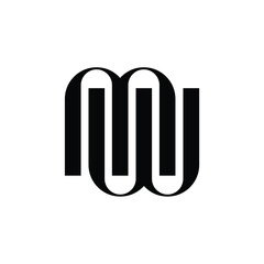 MW monogram logo design letter text name symbol monochrome logotype alphabet character simple logo