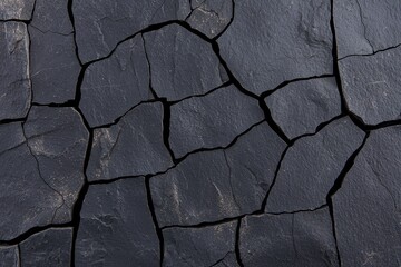 Fototapeta premium Cracked basalt stone background with an abstract design, perfect for textures and artistic projects.