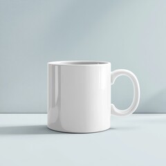 Obraz premium Ceramic mug for coffee or tea cozy home setting minimalist design warm drink experience