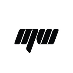 MW monogram logo design letter text name symbol monochrome logotype alphabet character simple logo