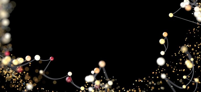 Elegant abstract background with glowing particles and connections. Ideal for technology, network, or futuristic concepts. - Powered by Adobe