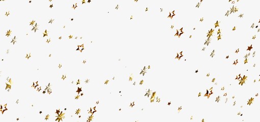 Festive background with falling gold and silver stars. Perfect for holidays!