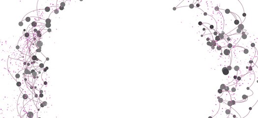 Abstract background with connected dots and lines. Network, technology, connection concept.