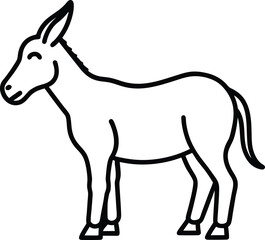 Fototapeta premium donkey vector illustration