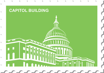 graceful composition of flowing letters and picturesque artwork of America