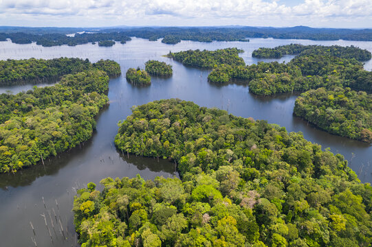 Guyane, le lac de Petit-Saut