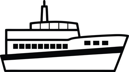 Obraz premium silhouette of a ship