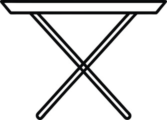vector illustration of an folding table