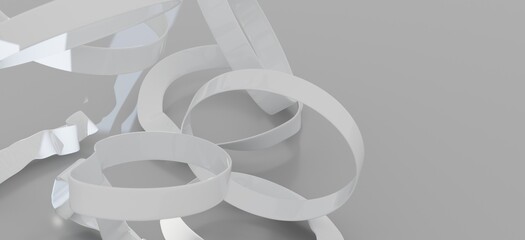 Modern abstract image of white bands. Perfect for minimalist designs and backgrounds.