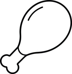 fried chicken leg icon vector illustration