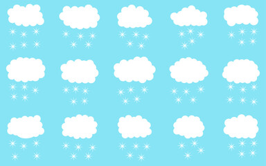 snofall clouds vector pattern