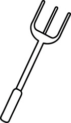 vector illustration of a garden fork