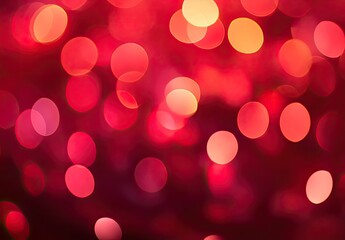 Blurred festive lights.  A multitude of bright red and warm yellow-orange bokeh circles create a vibrant, celebratory background