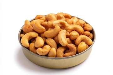 Fototapeta premium A bowl of roasted cashews. A healthy and delicious snack.