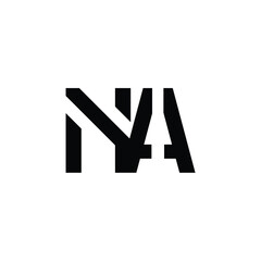 NA monogram logo design letter text name symbol monochrome logotype alphabet character simple logo