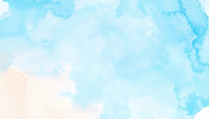 Fototapeta premium Gentle brush strokes create serene blue watercolor abstract art studio setting digital artwork calm atmosphere bird's eye view