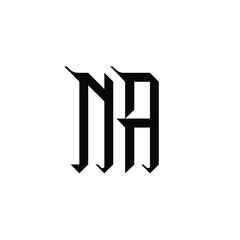 NA monogram logo design letter text name symbol monochrome logotype alphabet character simple logo
