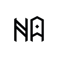 NA monogram logo design letter text name symbol monochrome logotype alphabet character simple logo