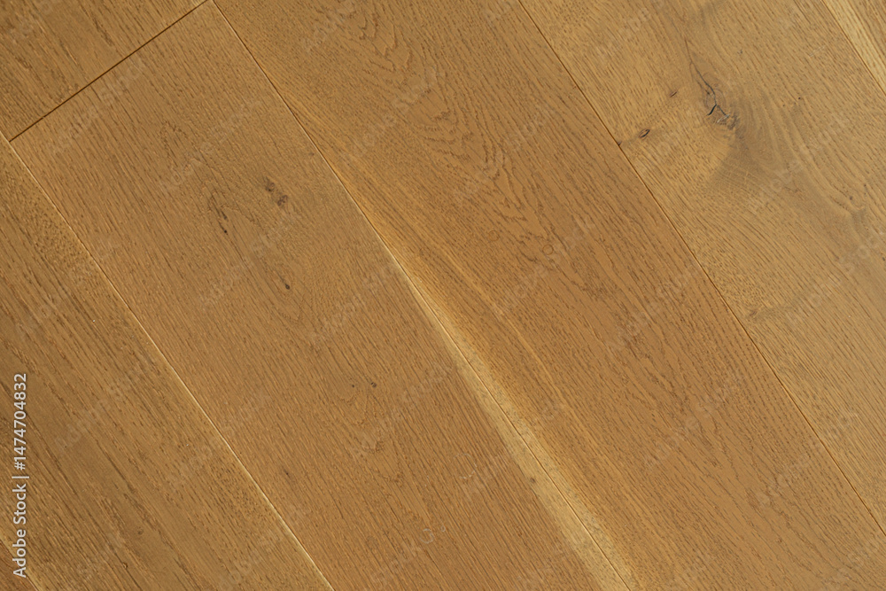 Poster high-resolution image of warm brown oak wood texture, ideal for flooring backgrounds and design proj
