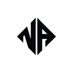 NA monogram logo design letter text name symbol monochrome logotype alphabet character simple logo