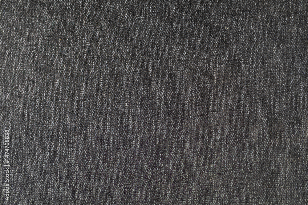 Poster high-resolution image of dark gray textured fabric. perfect for backgrounds or textile designs.