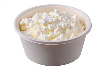 A bowl of creamy cottage cheese.