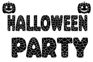 Halloween Party Typography Lettering