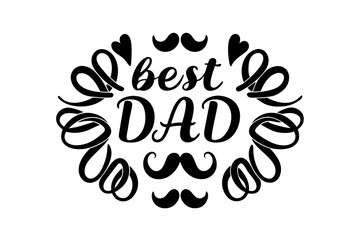 Best Dad Typography Lettering