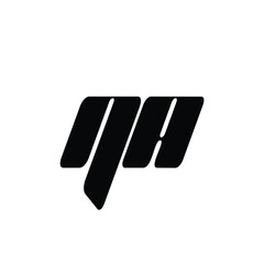 NA monogram logo design letter text name symbol monochrome logotype alphabet character simple logo