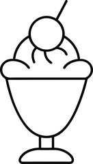 ice cream sundae icon vector illustration