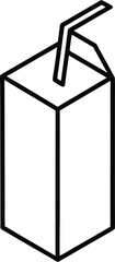 juice box icon vector illustration