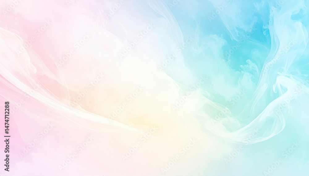Poster gentle flow of pastel colors abstract art display digital creation calm environment artistic viewpoi