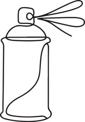 Graffiti Spray Can Line Art Icon Vector